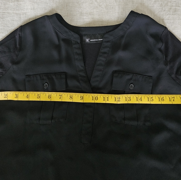 EUC Size Small INC International Concepts Black Blouse - Picture 3 of 9